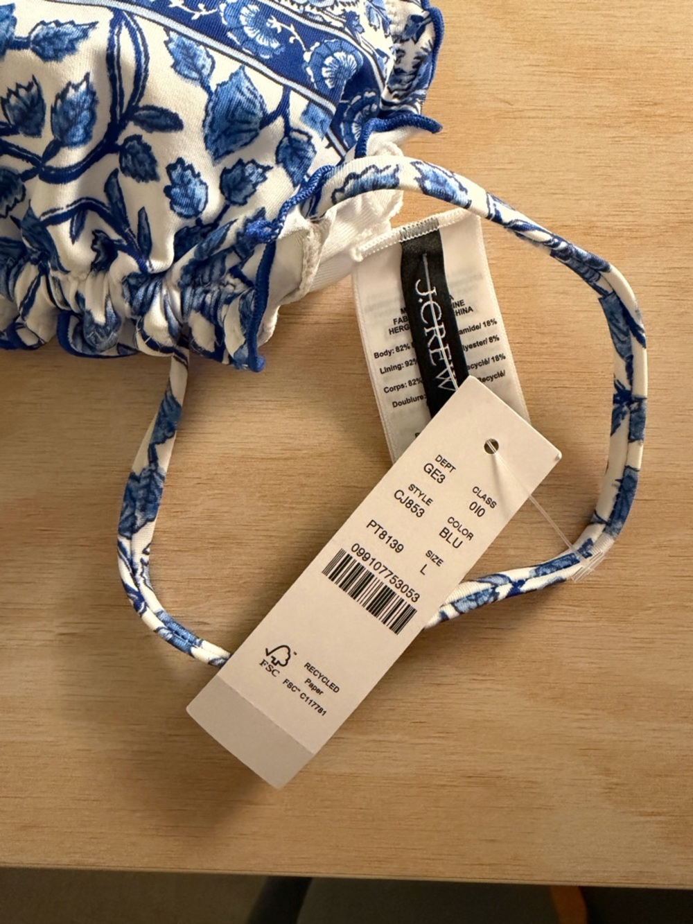 J.Crew Ruffle Trim String Bikini Top - Picture 6 of 7